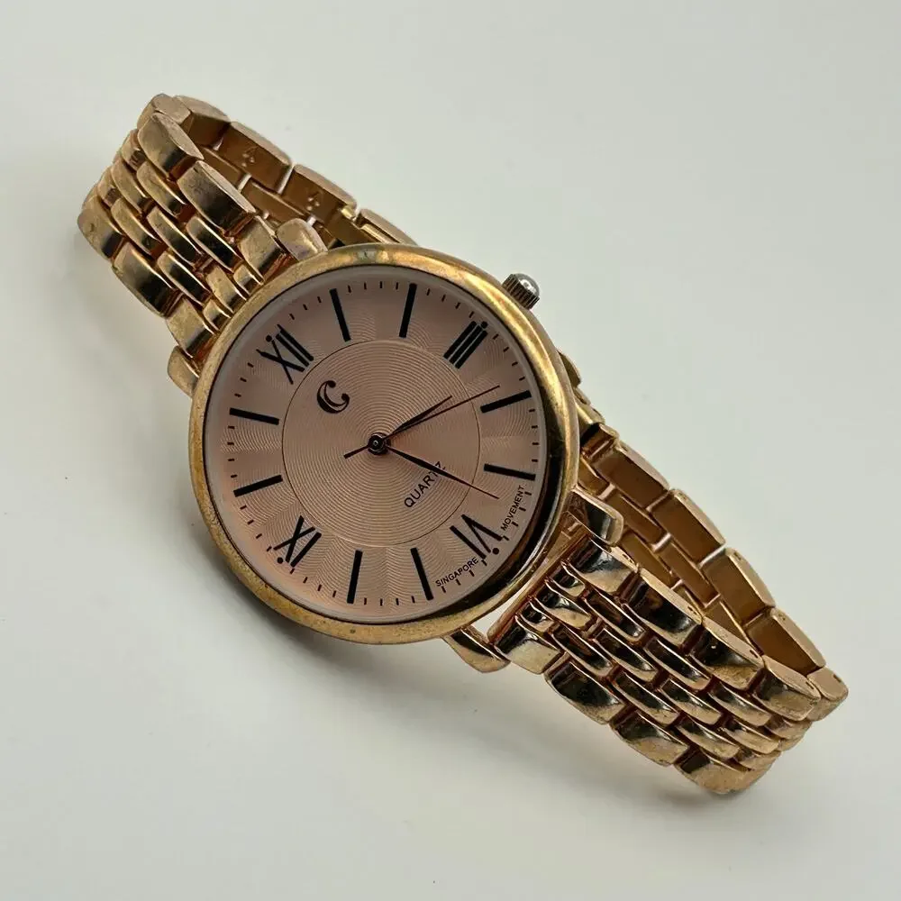 Charming Charlie Rose Gold Stainless Steel Women’s Watch Working New Battery